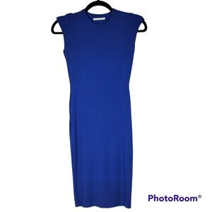 Nadia Tarr Cobalt Blue Midi Dress SZ S